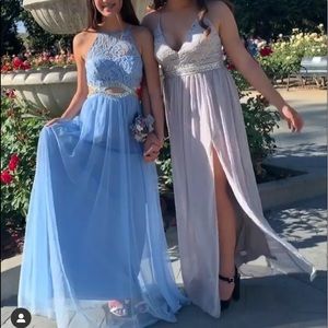 MACY SILVER PROM DRESS